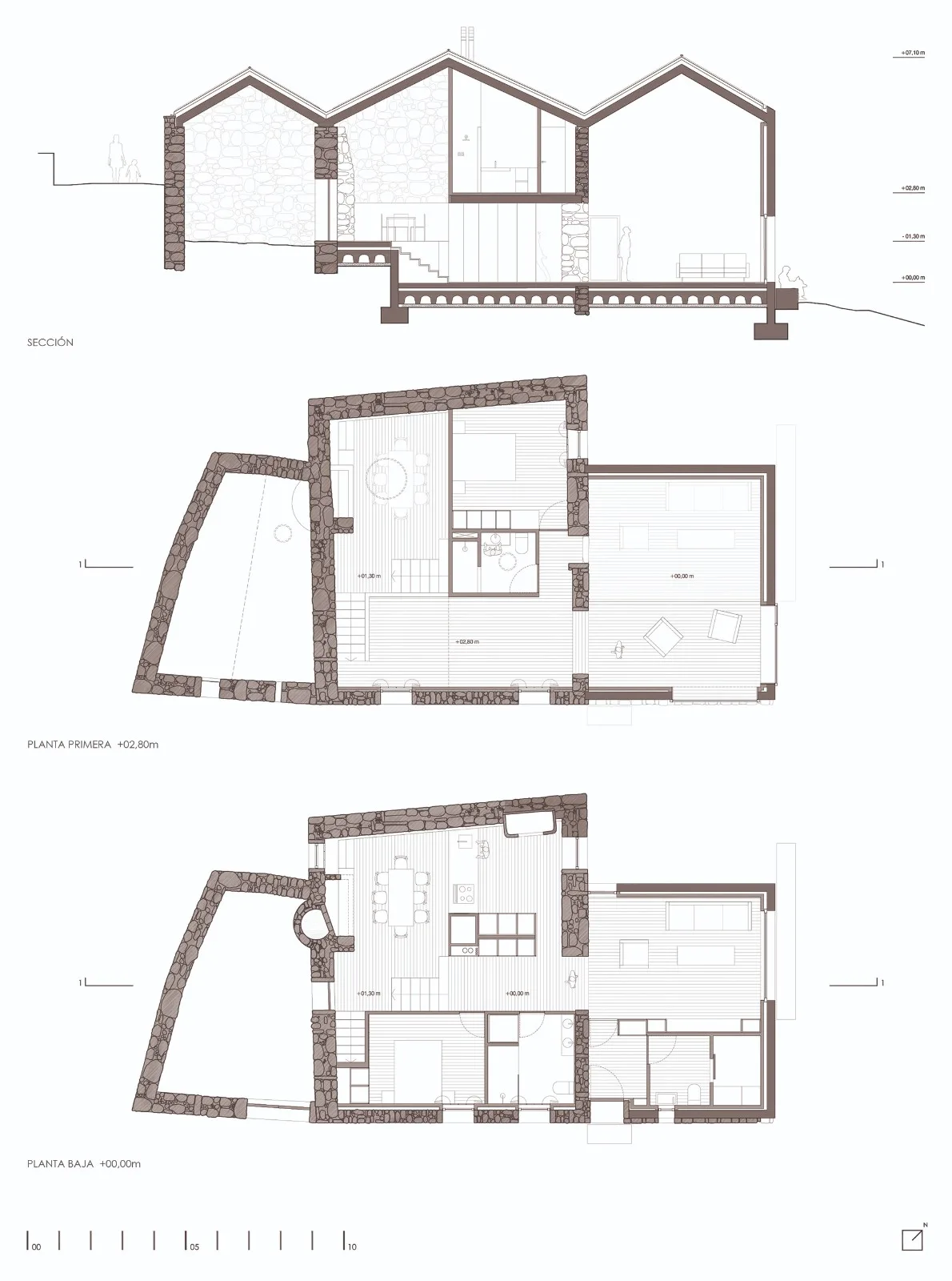 BIM建筑|混凝土和石头的碰撞 | 西班牙米拉弗洛雷斯住宅修复