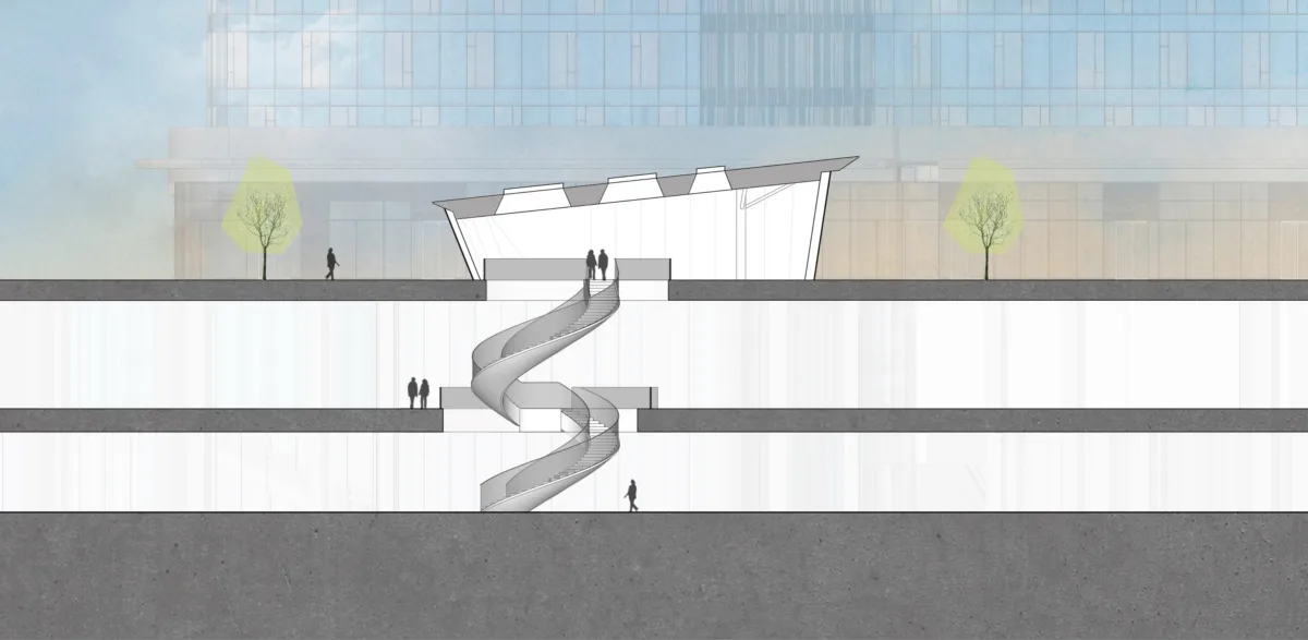 BIM建筑|上海虹桥首个当代艺术馆：一只“机翼”，跳脱于方盒子城市肌理 / 三益设计