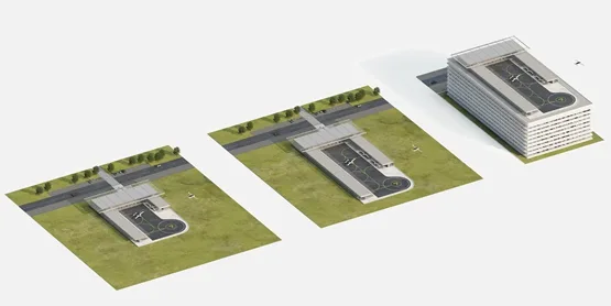 BIM建筑|利厄姆开发城市“飞行出租车机场”