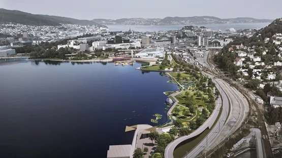 BIM建筑|怀特建筑工作室在卑尔根设计海星形状的水池