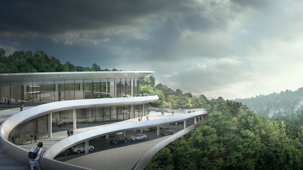BIM建筑|“融于自然，地景之上”——江西虔心小镇展厅设计 / GWP Architects