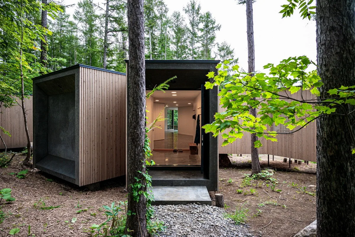 BIM建筑|北海道森林小屋，延伸的“触角” / Florian Busch Architects