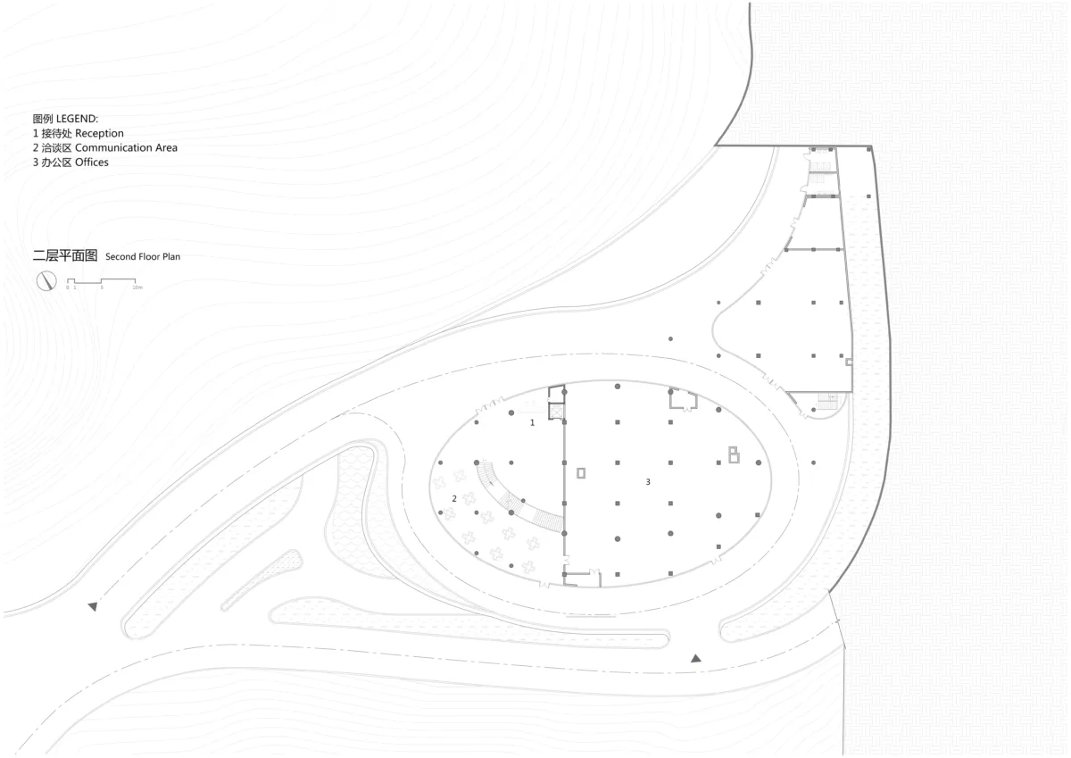 BIM建筑|“融于自然，地景之上”——江西虔心小镇展厅设计 / GWP Architects