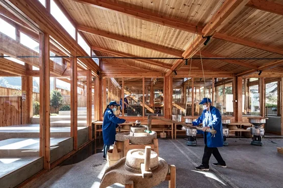 BIM建筑|DnA工作室在中国山区建造木材豆腐厂