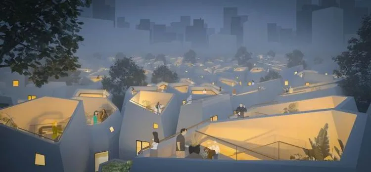 BIM建筑|2020基准杯二等奖 | 改造城中村的新思路 打造横向形态的超级寓所
