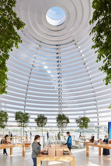 BIM建筑|福斯特在新加坡设计球形苹果专卖店