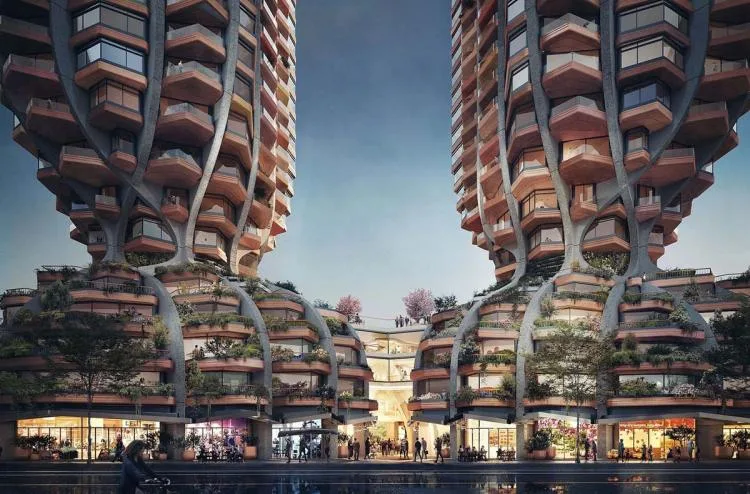 BIM建筑|Heatherwick公布“温哥华双子塔”方案，曲线扭转塔楼