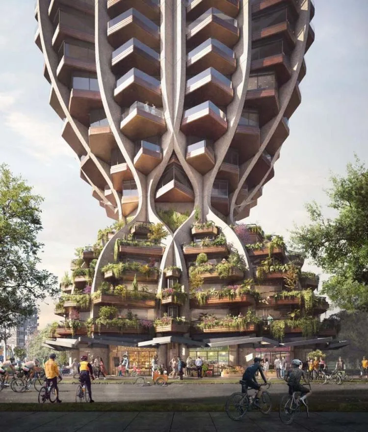 BIM建筑|Heatherwick公布“温哥华双子塔”方案，曲线扭转塔楼