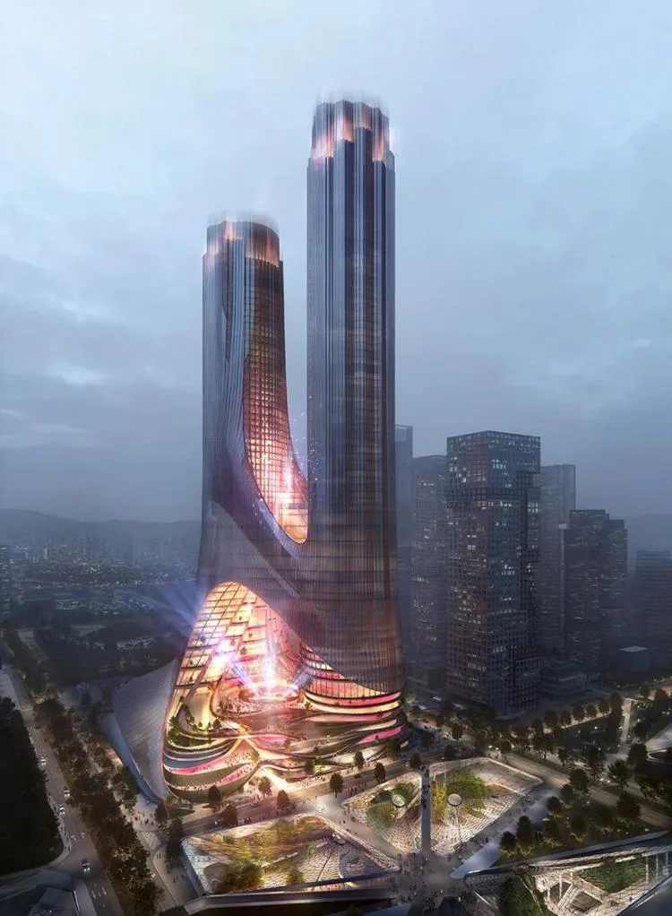 BIM建筑|扎哈事务所新作“深圳湾超级总部基地‘C塔’”：多维垂直城市