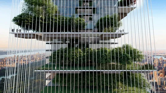 BIM建筑|皮耶罗·利索尼设计纽约“自给自足花园城市”摩天楼