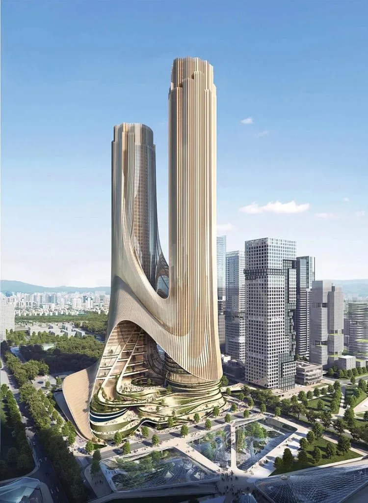 BIM建筑|扎哈事务所新作“深圳湾超级总部基地‘C塔’”：多维垂直城市
