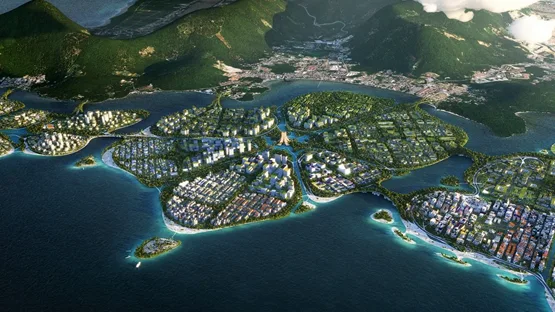 BIM建筑|BIG显示槟榔屿海岸“都市睡莲”总体规划