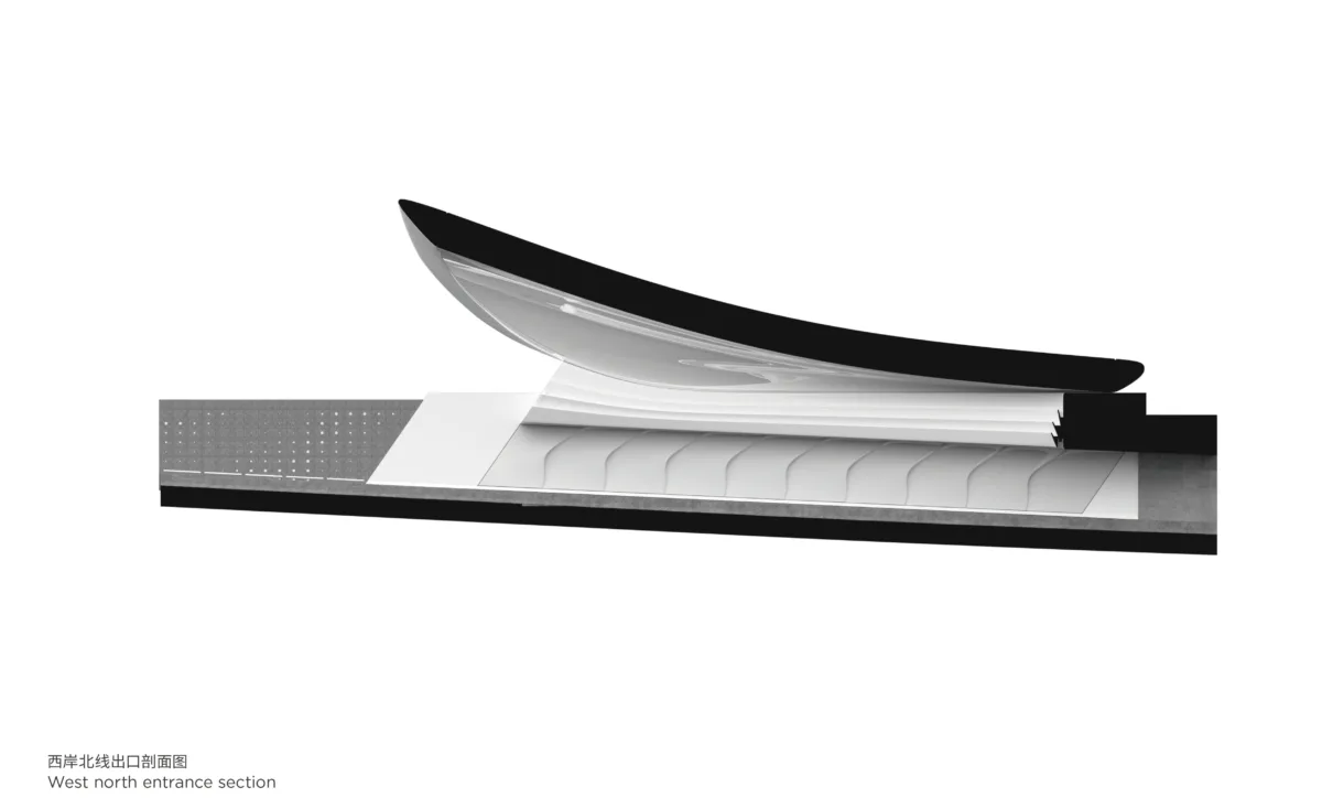BIM建筑|海口文明东隧道光过渡设计：优雅纯洁的白色贝壳 / 槃达中国