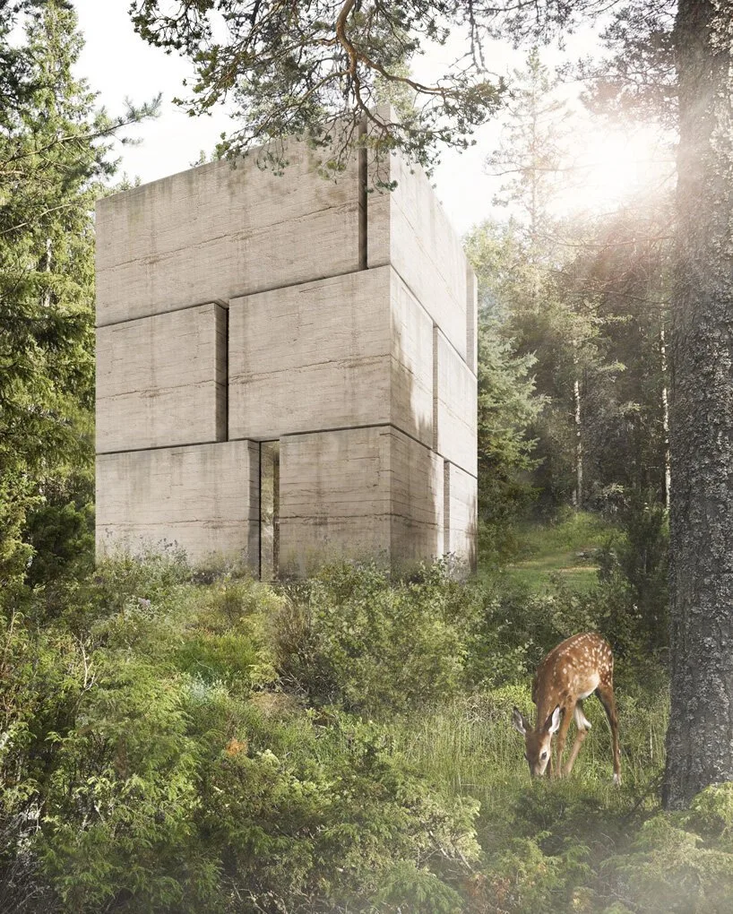BIM建筑|森林住宅，如巨石般厚重 / Marte Marte Architects