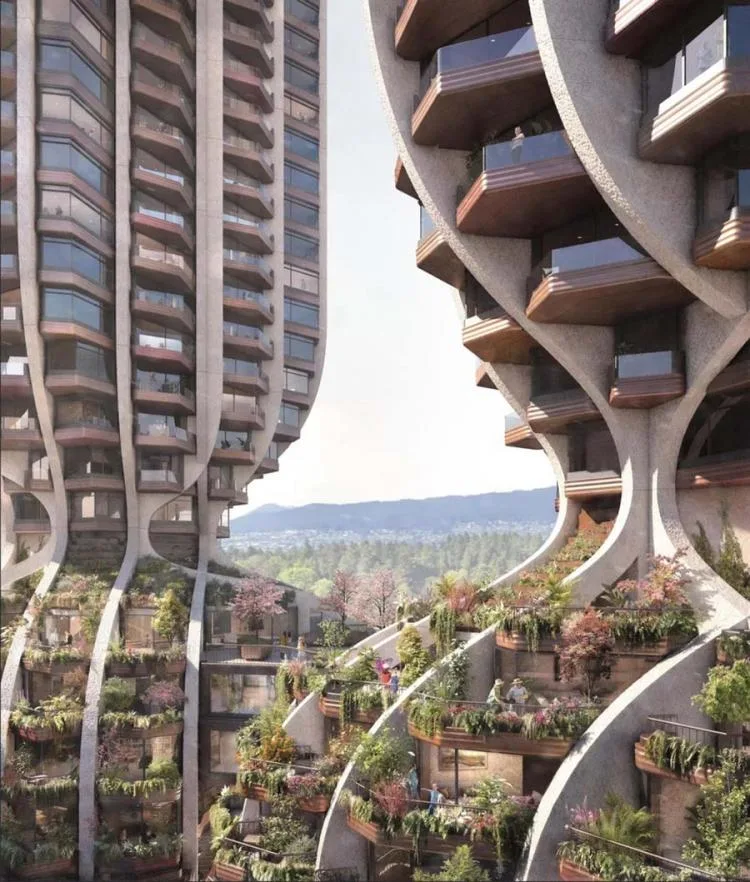 BIM建筑|Heatherwick公布“温哥华双子塔”方案，曲线扭转塔楼