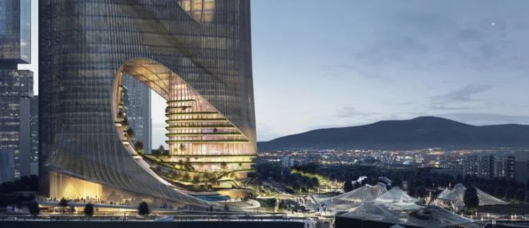BIM建筑|扎哈事务所新作“深圳湾超级总部基地‘C塔’”：多维垂直城市