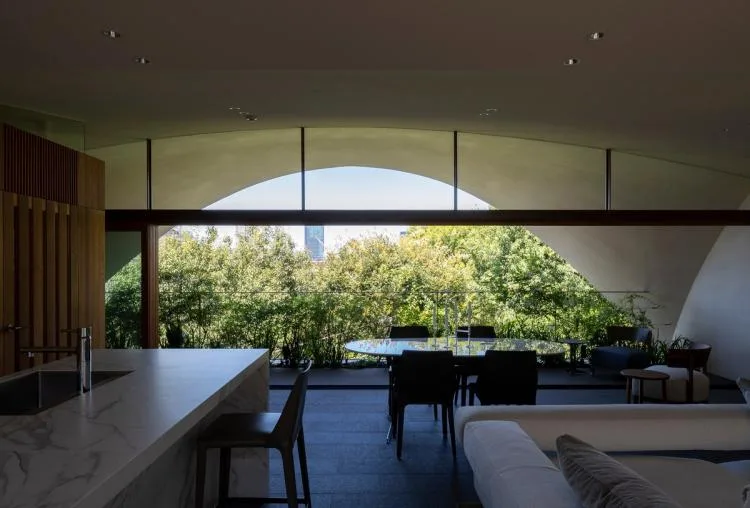BIM建筑|东京天空洞穴住宅：静谧的自然居所 / IKAWAYA Architects