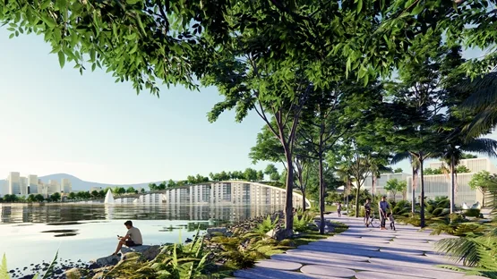 BIM建筑|BIG显示槟榔屿海岸“都市睡莲”总体规划
