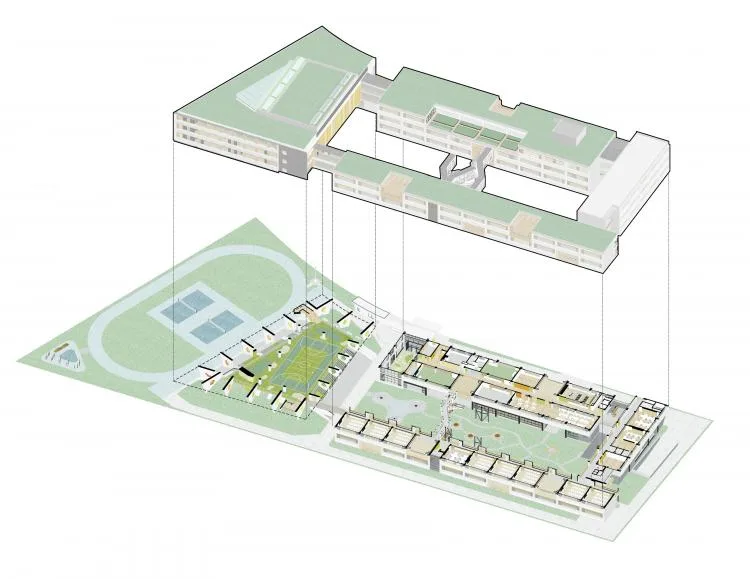 BIM建筑|秩序的启迪——上海市高安路第一小学华展校区 / 山水秀建筑事务所