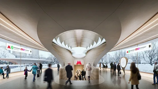 BIM建筑|扎哈工作室展示莫斯科地铁站设计