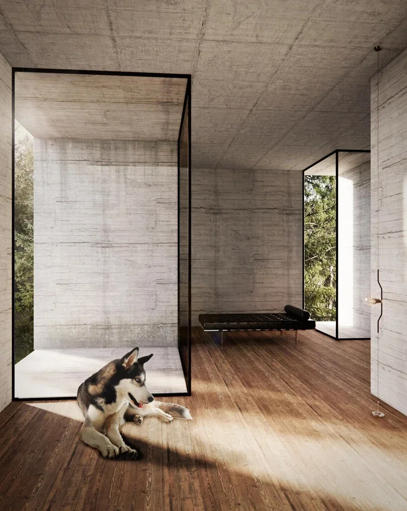 BIM建筑|森林住宅，如巨石般厚重 / Marte Marte Architects