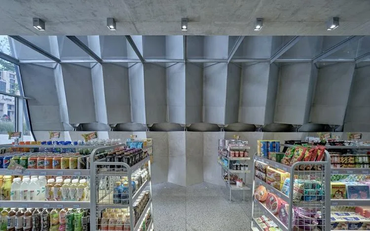 BIM建筑|上海苏州河中石化加油站改造 / 同济原作设计工作室