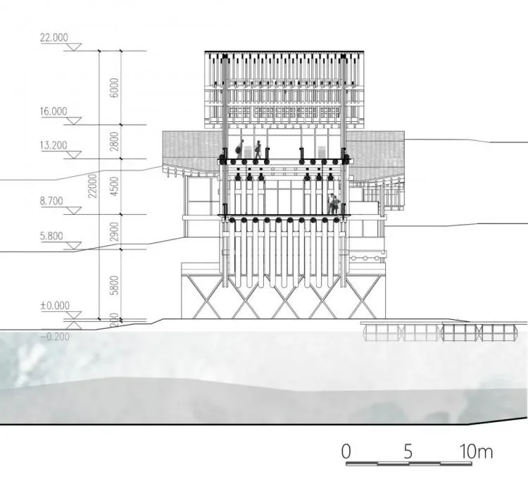 BIM建筑|2019基准杯二等奖 | 用传统木拱桥工艺搭建水岸工艺馆