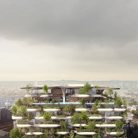 BIM建筑|高田浩一在布里斯班推出覆盖植物的高层住宅