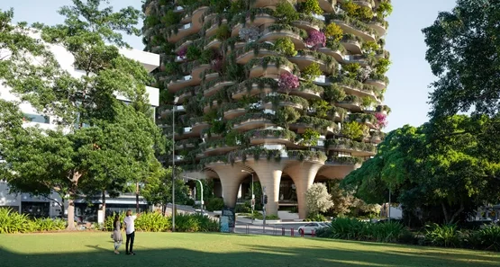 BIM建筑|高田浩一在布里斯班推出覆盖植物的高层住宅