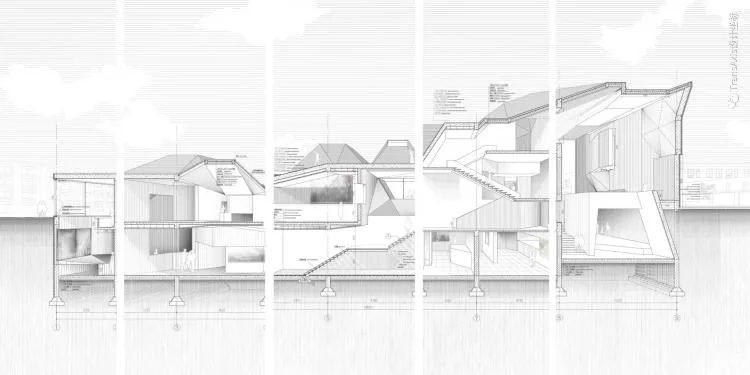 BIM建筑|2020建筑新人赛TOP 2 | 学院派“教科书‘级别的折板屋面美术馆