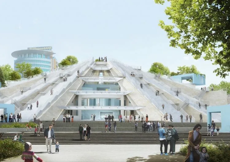 BIM建筑|MVRDV“地拉那金字塔”正式动工，阿尔巴尼亚粗野主义纪念碑改造