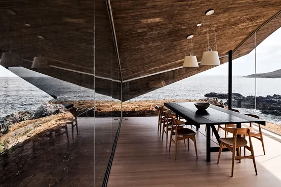 BIM建筑|西泽立卫在智利设计波浪状混凝土屋顶度假屋