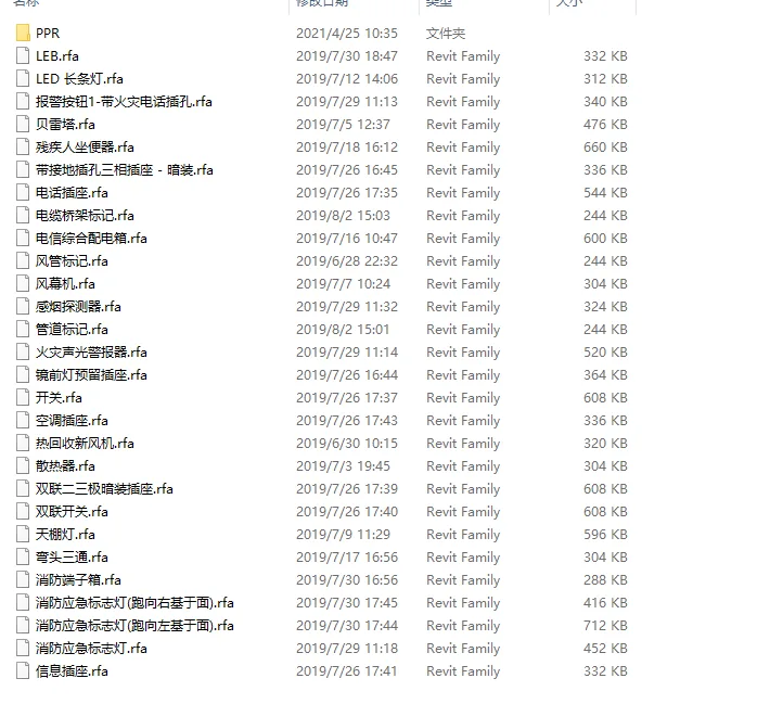 某公共卫生间全专业模型，含机电设备族