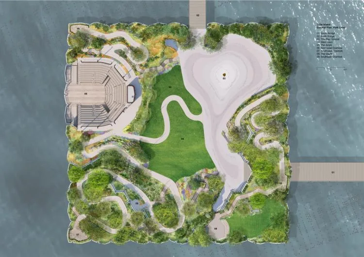BIM建筑|鬼才建筑师Heatherwick新作：哈德逊河小岛公园/Heatherwick studio