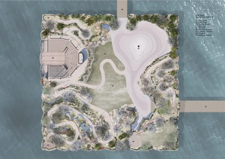 BIM建筑|鬼才建筑师Heatherwick新作：哈德逊河小岛公园/Heatherwick studio