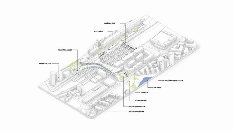 BIM建筑|用一叶屋顶整合的交通枢纽/BIG
