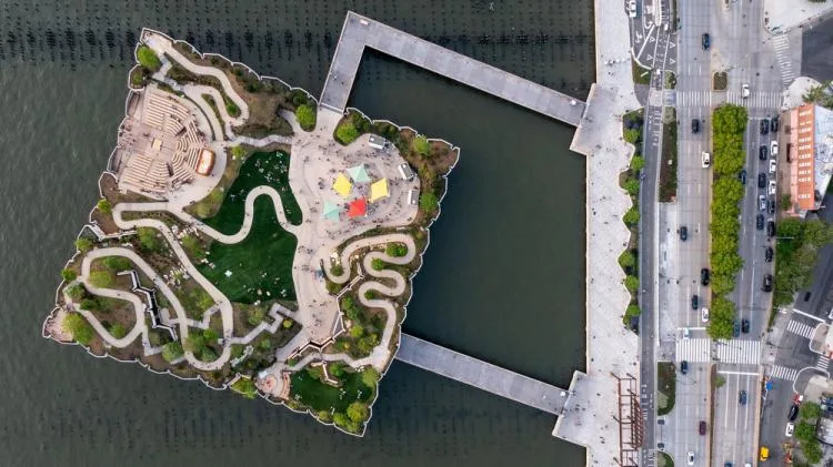 BIM建筑|鬼才建筑师Heatherwick新作：哈德逊河小岛公园/Heatherwick studio
