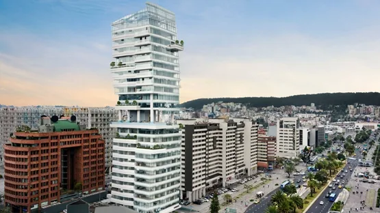 BIM建筑|卡洛斯·萨帕塔设计厄瓜多尔的弧形玻璃塔楼