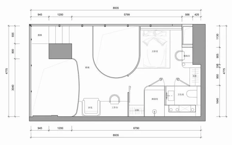 BIM建筑|桥屋Loft商住公寓/戏构建筑设计