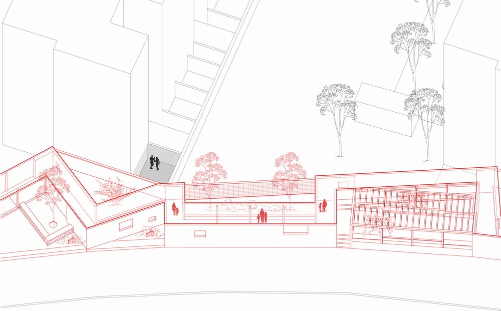 BIM建筑|居民区旁的复廊围墙/梓耘斋建筑