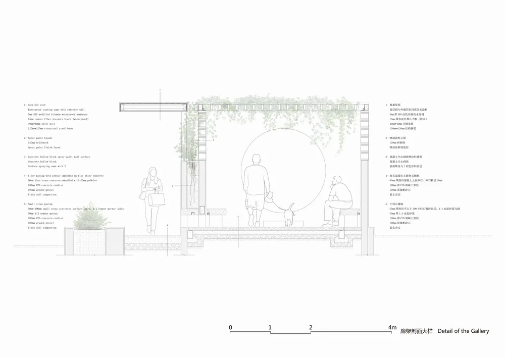BIM建筑|居民区旁的复廊围墙/梓耘斋建筑