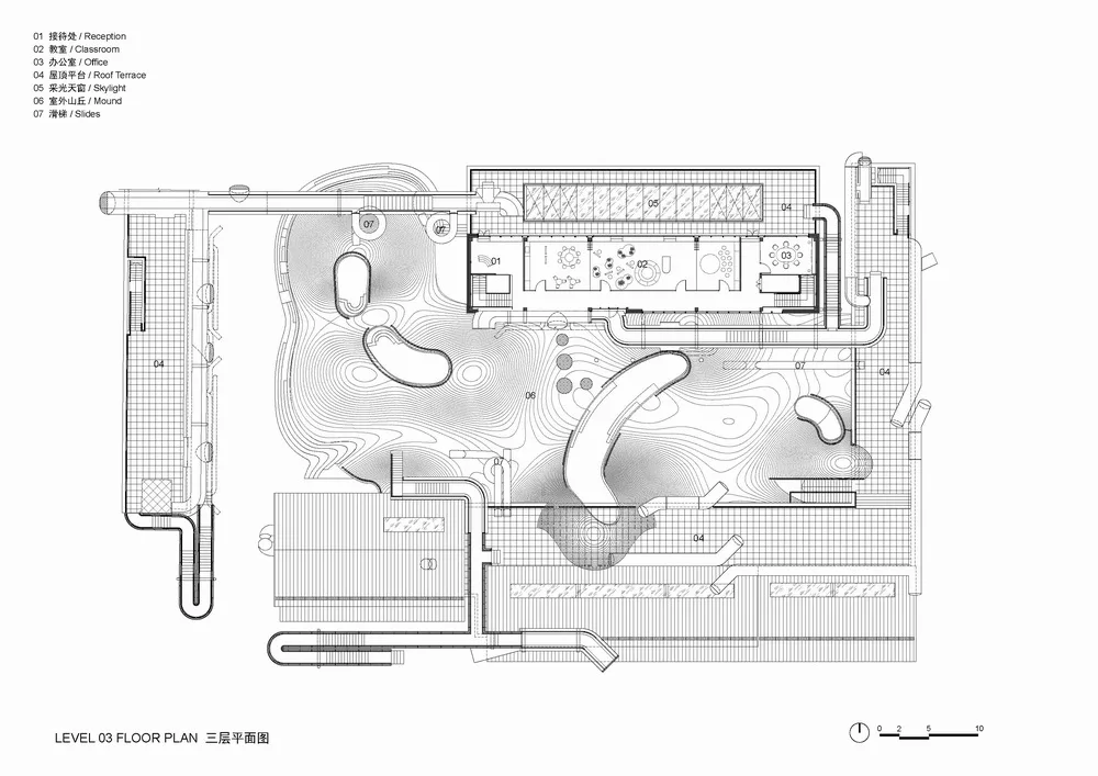 BIM建筑|山丘屋面和管道滑梯：The Playscape儿童成长中心/waa未觉建筑