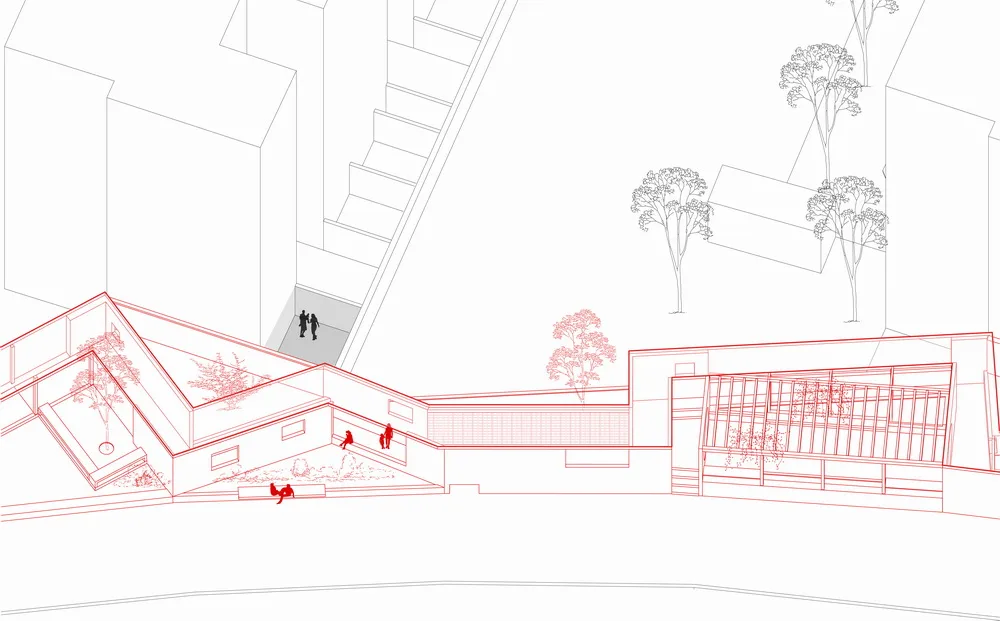 BIM建筑|居民区旁的复廊围墙/梓耘斋建筑