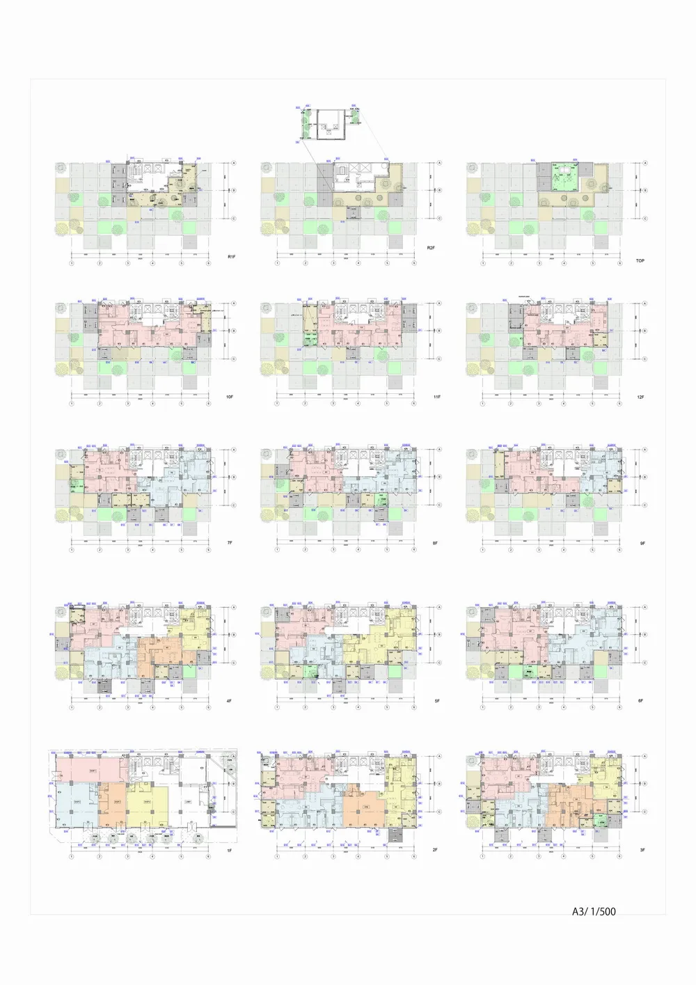 BIM建筑|‘台北屋顶’住宅 / 平田晃久建筑设计事务所