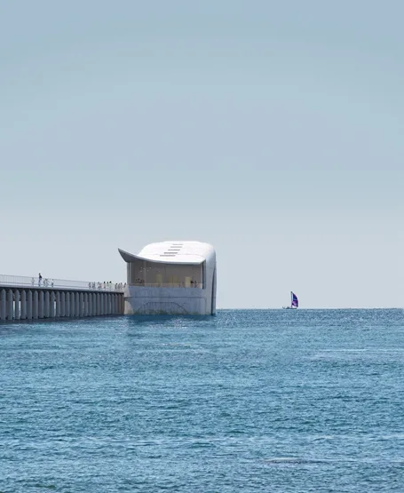 BIM建筑|巴卡建筑工作室设计“鲸鱼”形海洋观测站