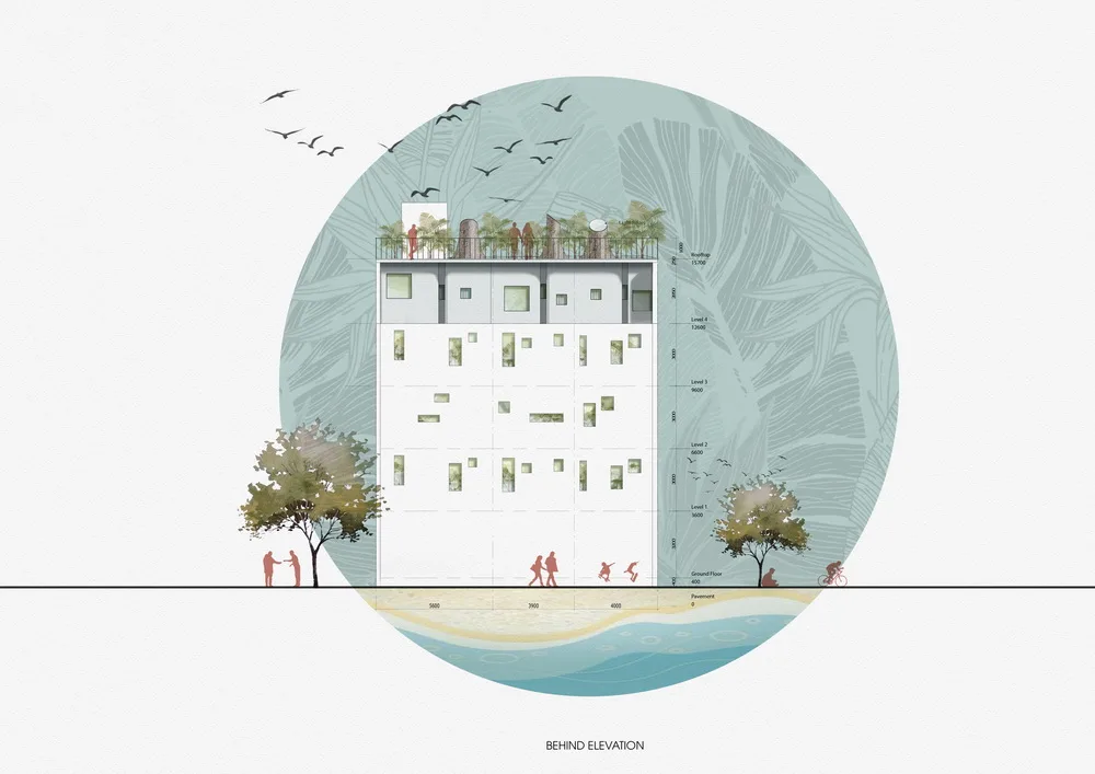 BIM建筑|如果，建筑是海浪：Le Bouton酒店/D1 Architectural Studio