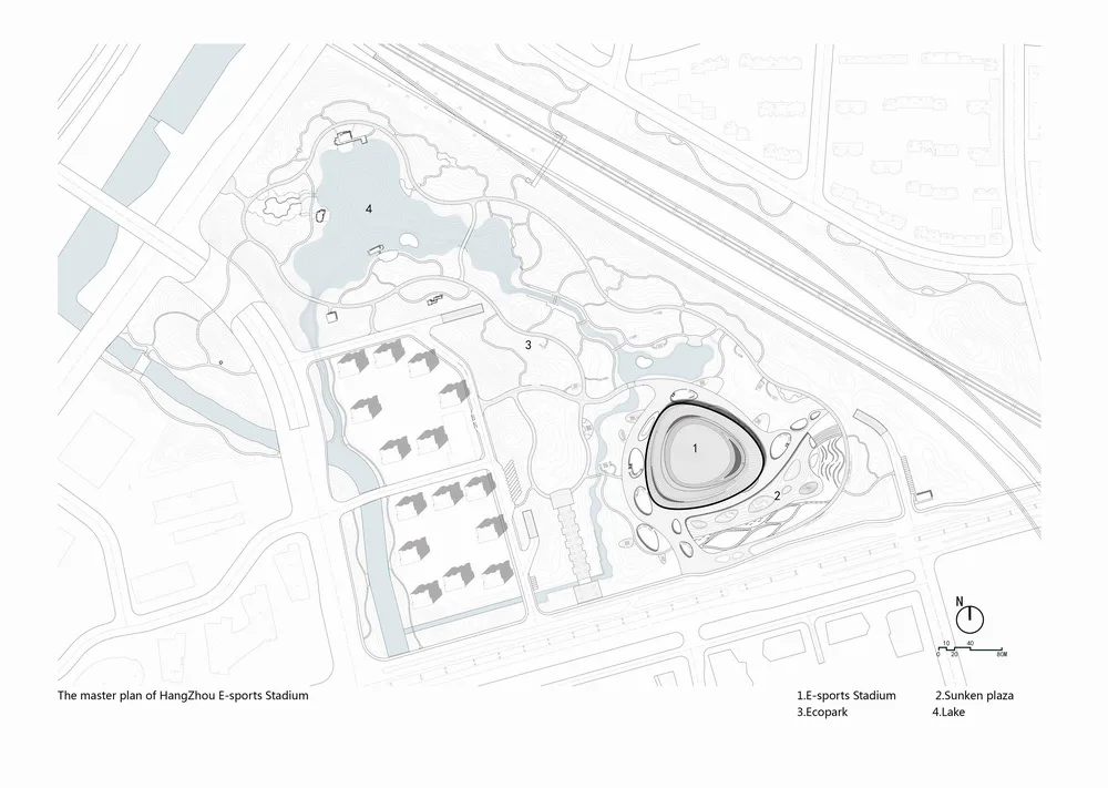BIM建筑|杭州北景园生态公园及电竞馆/中南建筑
