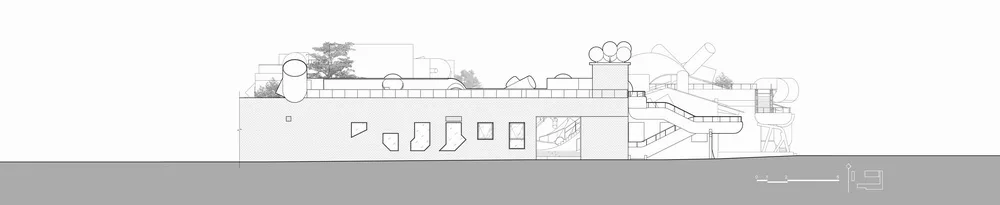 BIM建筑|山丘屋面和管道滑梯：The Playscape儿童成长中心/waa未觉建筑