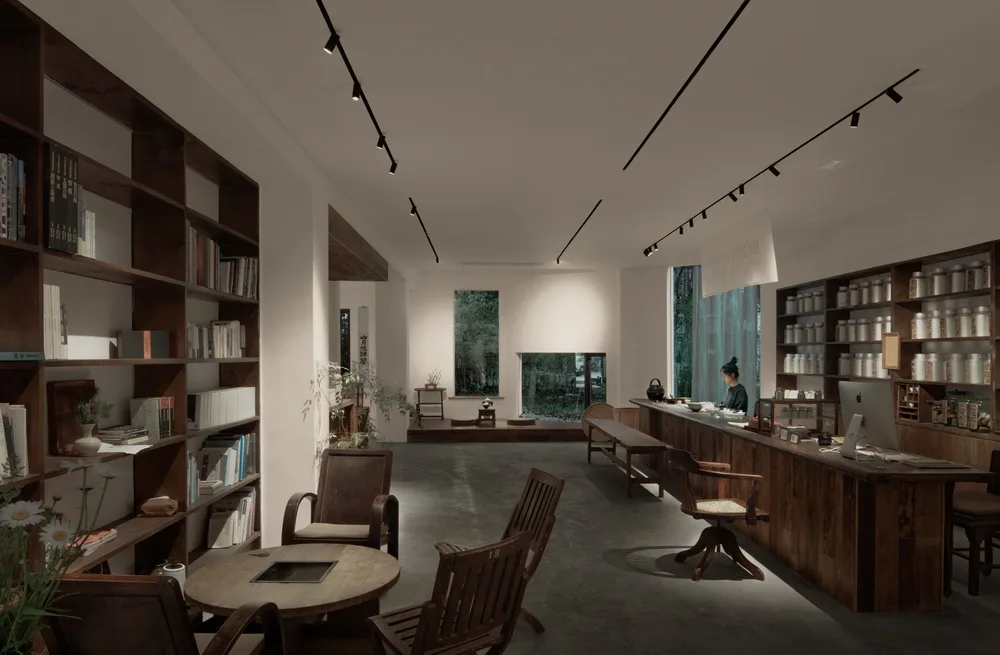 BIM建筑|在成都城中安放一片山林，是以不知春斋茶宿/ 时地建筑