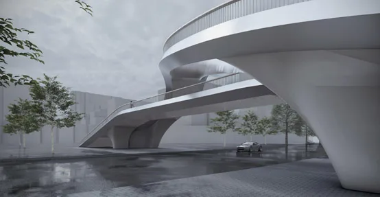 BIM建筑|连接与融入：华盈尚景南北中轴连接天桥方案竞赛结果公告